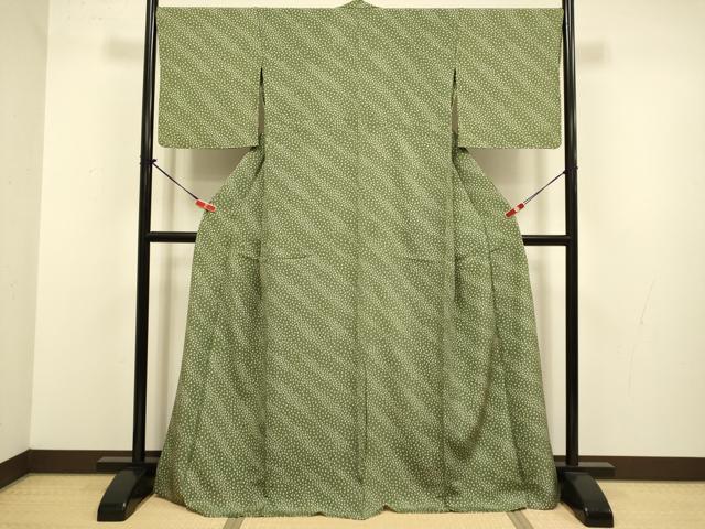 平和屋着物▽上質な小紋　単衣　舞桜文　正絹　逸品　DABJ3686du