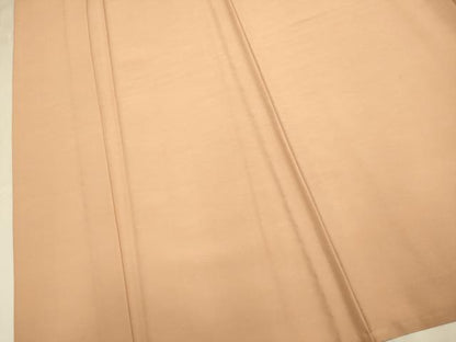 平和屋着物▽上質な色無地　単衣　赤香色　お召縮緬　正絹　逸品　DABJ3690du