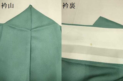平和屋着物▽中国三大刺繍　スワトウ刺繍　汕頭刺繍　色留訪問着　単衣　花菱文　金糸　正絹　逸品　DABJ3693du