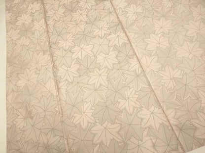 平和屋着物▽上質なお召　単衣　風通織　楓文　正絹　逸品　DABJ3698du