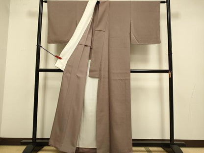 平和屋着物▽江戸小紋　単衣　延喜染　鶴亀　反端付き　正絹　逸品　未使用　DABJ3700du