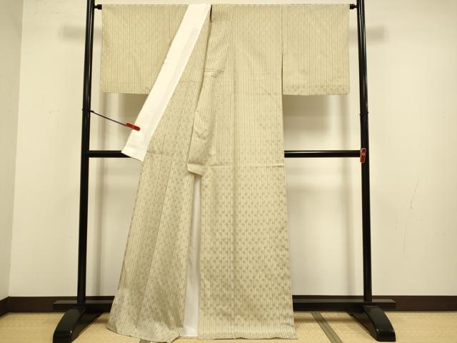 平和屋着物▽米沢　白根沢　涼風　単衣　綟子織　もじり織　燕　正絹　逸品　DABJ3713du