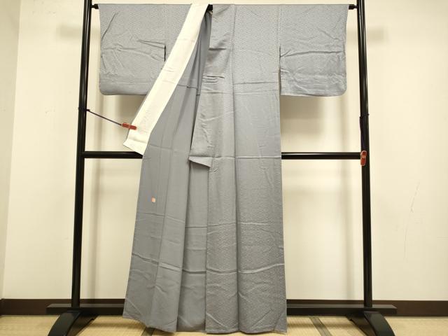 平和屋着物▽上質な色無地　単衣　作家物　小葵地紋　薄色　正絹　逸品　DABJ3718du