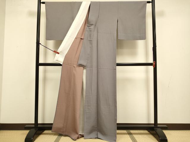 平和屋着物▽江戸小紋　単衣　鮫小紋柄　両面染め　正絹　逸品　DABJ3730du