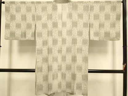 平和屋着物▽道中着　スリーシーズン　春夏秋　塵除け　洋花間道　鈴乃屋扱い　ロング丈　正絹　逸品　DABJ3739du