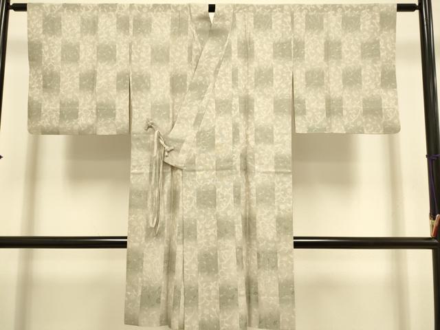 平和屋着物▽道中着　スリーシーズン　春夏秋　塵除け　洋花間道　鈴乃屋扱い　ロング丈　正絹　逸品　DABJ3739du