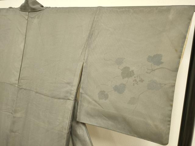 平和屋着物▽訪問着　無双　紗袷　紗×絽　蔦の葉文　正絹　逸品　DABJ3745du