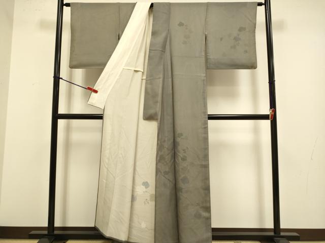 平和屋着物▽訪問着　無双　紗袷　紗×絽　蔦の葉文　正絹　逸品　DABJ3745du