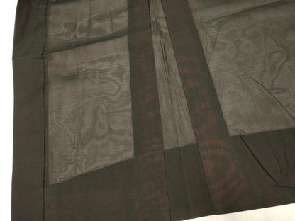 平和屋着物▽羽織　スリーシーズン　春夏秋　塵除け　黒地　正絹　逸品　DABJ3750du