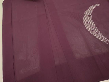 平和屋着物▽羽織　スリーシーズン　春夏秋　塵除け　抽象文　濃い暗紅色　正絹　逸品　DABJ3751du
