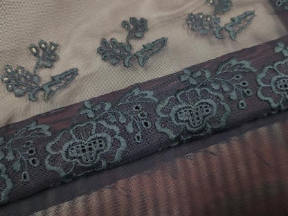 平和屋着物▽中国三大刺繍　スワトウ刺繍　汕頭刺繍　総刺繍　羽織　スリーシーズン　春夏秋　塵除け　草花文　DABJ3753du