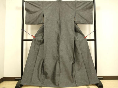 平和屋着物▽小紋　単衣　くるり　霞文　DABJ3759du