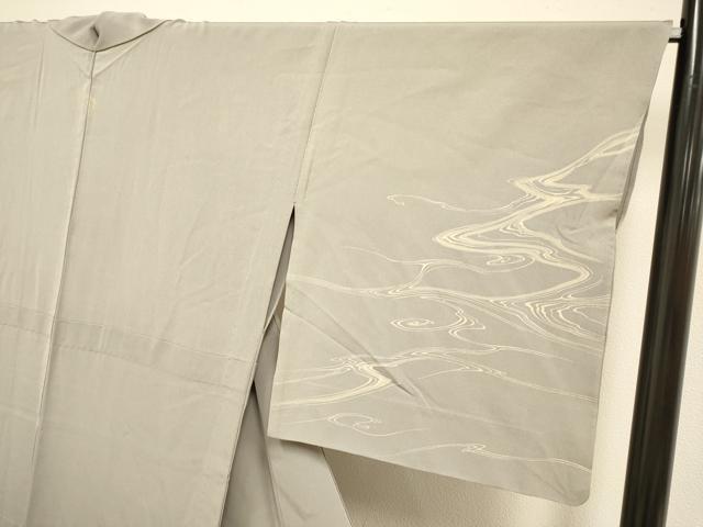 平和屋着物▽訪問着　単衣　流水文　正絹　逸品　DABJ3764du