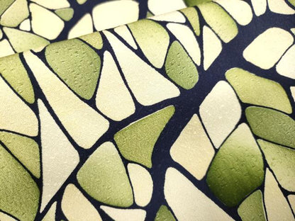 平和屋着物▽上質な小紋　単衣　抽象文様　正絹　逸品　DABJ3771du