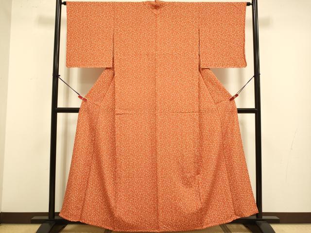 平和屋着物▽江戸小紋　単衣　大小あられ　正絹　逸品　未使用　DABJ3775du