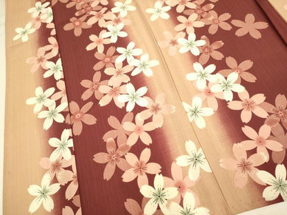 平和屋着物＊夏物　小紋　紗　舞桜間道　さんび謹製　洗える着物　DABJ3794du