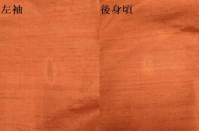 平和屋着物▽上質な紬　単衣　錆色　正絹　逸品　DABJ3797du