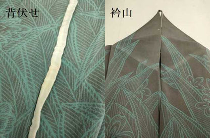 平和屋着物▽訪問着　単衣　草花文　正絹　逸品　DABJ3806du