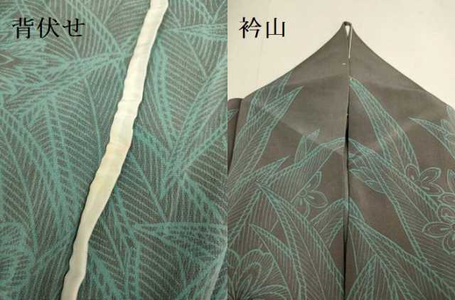 平和屋着物▽訪問着　単衣　草花文　正絹　逸品　DABJ3806du