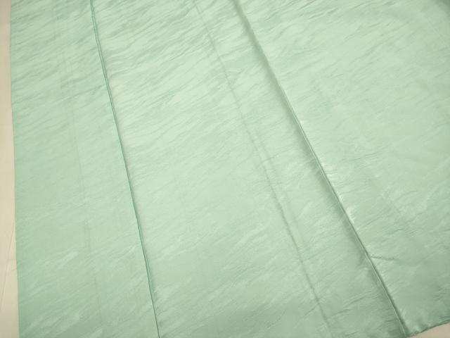 平和屋着物▽上質な色無地　単衣　霞地紋　錆青磁色　正絹　逸品　未使用　DABJ3808du