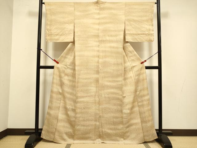 平和屋着物▽上質な小紋　単衣　霞文　暈し染め　正絹　逸品　未使用　DABJ3821du