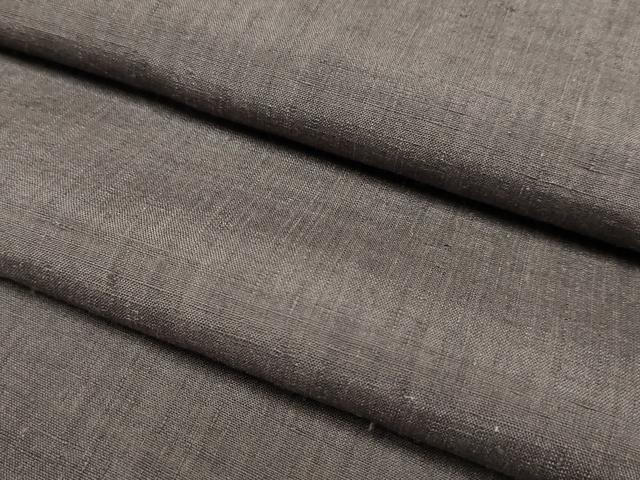 平和屋着物▽本場結城紬　重要無形文化財　単衣　紅消鼠色　正絹　逸品　DABJ3830du