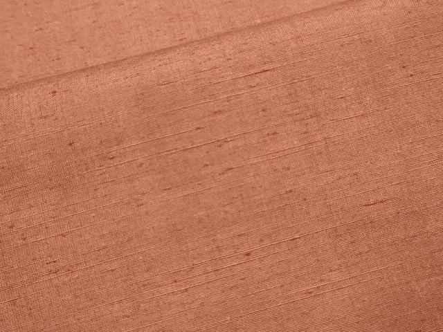 平和屋着物▽結城紬　単衣　茶色　正絹　逸品　DABJ3840du