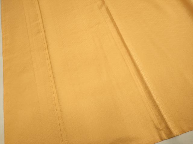 平和屋着物▽上質な色無地　単衣　菱地紋　紅鬱金色　正絹　逸品　DABJ3844du