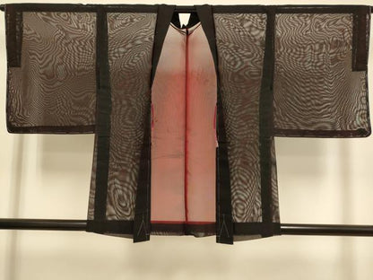 平和屋着物▽羽織　スリーシーズン　春夏秋　塵除け　草花文　正絹　逸品　未使用　DABJ3848du