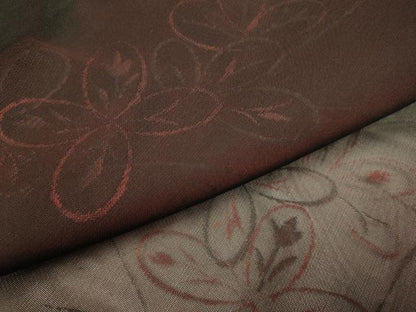 平和屋着物▽羽織　スリーシーズン　春夏秋　塵除け　草花文　正絹　逸品　未使用　DABJ3848du
