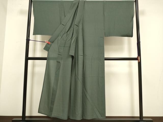 平和屋着物▽男性　色無地　単衣　仙斎茶色　キングサイズ　正絹　逸品　DABJ3864du