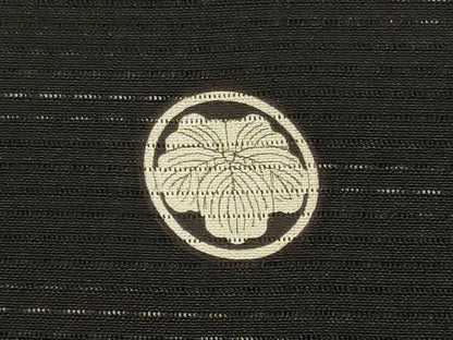 平和屋着物▽羽織　スリーシーズン　春夏秋　塵除け　黒地　正絹　逸品　DABJ3866du