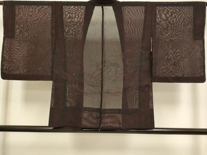 平和屋着物▽羽織　スリーシーズン　春夏秋　塵除け　立波文　正絹　逸品　未使用　DABJ3868du