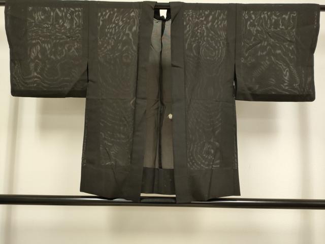 平和屋着物▽羽織　スリーシーズン　春夏秋　塵除け　黒地　正絹　逸品　DABJ3871du