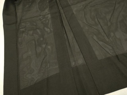 平和屋着物▽羽織　スリーシーズン　春夏秋　塵除け　黒地　正絹　逸品　DABJ3871du