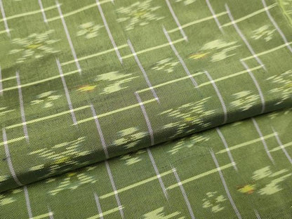 平和屋着物▽上質な紬　単衣　琉球絣文様　正絹　逸品　DABJ3872du