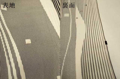 平和屋着物▽上質な小紋　単衣　箔散らし間道　反端付き　正絹　逸品　DABJ3874du