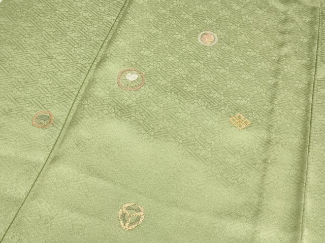 平和屋着物▽訪問着　単衣　総刺繍　吉祥花蝶文　正絹　逸品　DABJ3876du