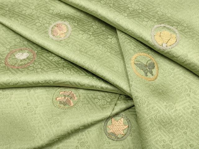 平和屋着物▽訪問着　単衣　総刺繍　吉祥花蝶文　正絹　逸品　DABJ3876du