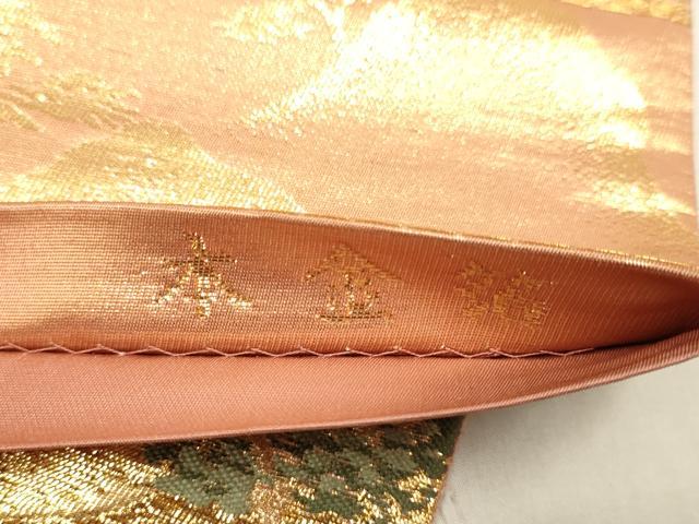 平和屋本店▼六通柄袋帯　風景文　本金箔　正絹　逸品　DABJ3892du