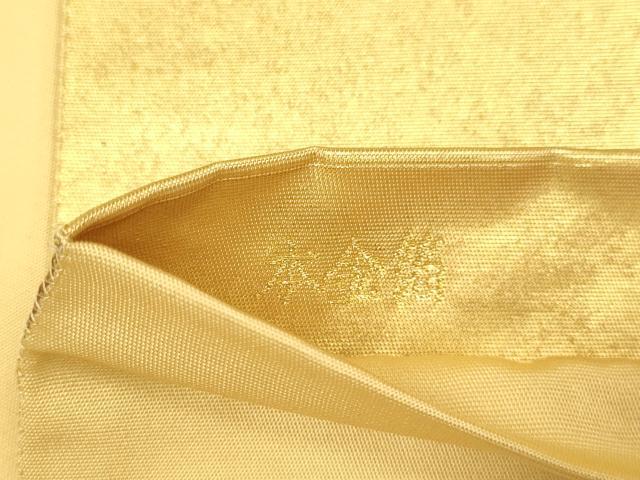 平和屋本店●太鼓柄袋帯　螺鈿　鼓飛鶴花文　金泥箔　本金箔　正絹　逸品　DABJ3916du