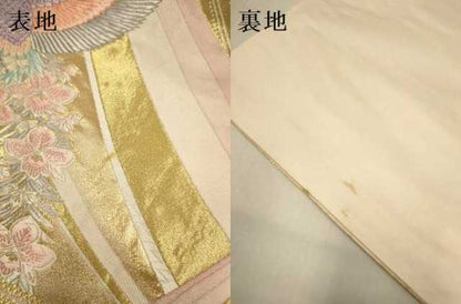 平和屋本店▼六通柄袋帯　大鳳蘭花文　九百錦純金箔　正絹　逸品　DABJ3920du