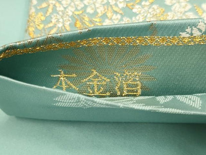 平和屋本店▼両面　全通柄袋帯　御所御襖引手　本金箔　正絹　逸品　DABJ3922du
