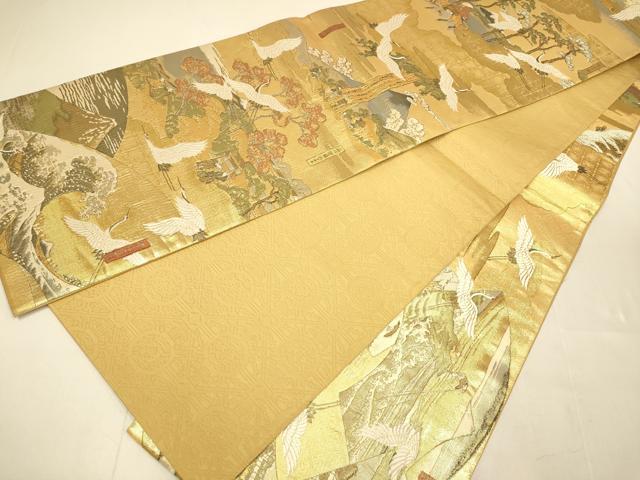 平和屋本店▼全通全景柄袋帯　北齋図　冨獄三十六景　本金箔　正絹　逸品　DABJ3931du