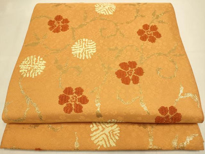 平和屋本店▼西陣　川島織物　六通柄　本袋帯　竹屋町笹づる　本金箔　正絹　逸品　DABJ3941du