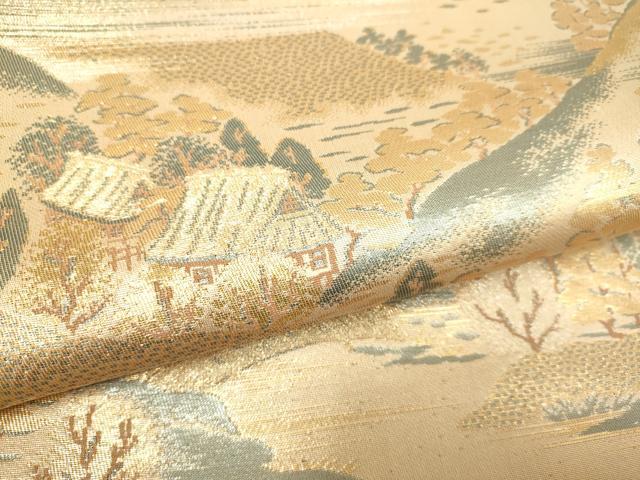 平和屋本店▼六通柄袋帯　都百景　純金二重箔　正絹　逸品　DABJ3954du