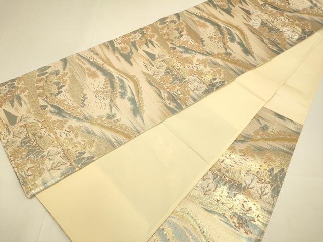 平和屋本店▼六通柄袋帯　都百景　純金二重箔　正絹　逸品　DABJ3954du