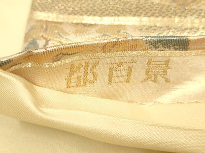 平和屋本店▼六通柄袋帯　都百景　純金二重箔　正絹　逸品　DABJ3954du