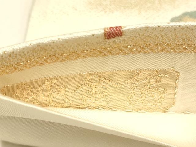 平和屋本店▼六通柄袋帯　日本三景　宮島　純金箔　正絹　逸品　DABJ3970du