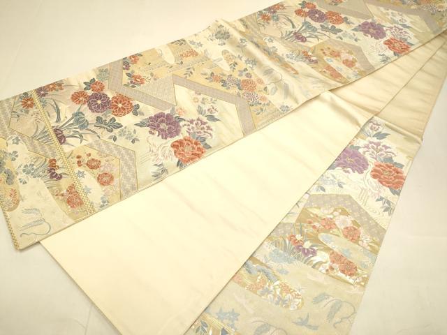 平和屋本店▼六通柄袋帯　金秋燦々　九百錦本金箔　正絹　逸品　未使用　DABJ3971du